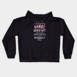 An awesome Nurse Assistant Gift Idea - Impossible to Forget Quote Kids Hoodie